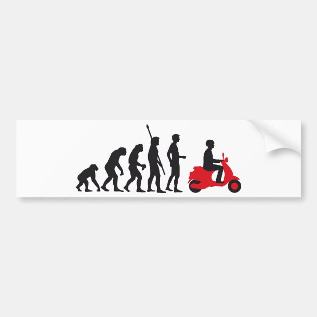 Autocollant De Voiture evolution scooter (Devant)
