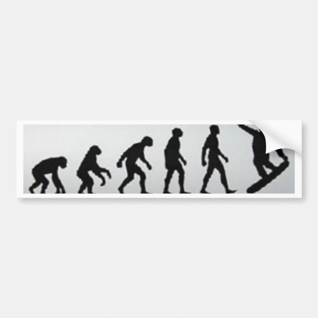 Autocollant De Voiture évolution snowboarder (Devant)