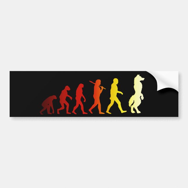 Autocollant De Voiture Évolution velue (Devant)