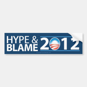 Autocollant De Voiture Exagération et blâme 2012 - anti Barack Obama
