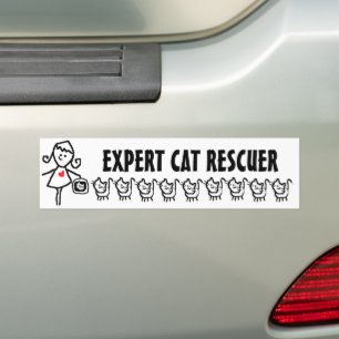 Autocollant De Voiture Expert Cat Rescuer
