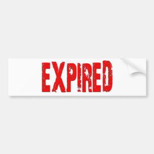 Autocollant De Voiture Expiré