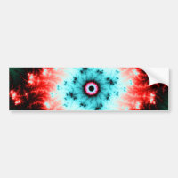 Explosion rouge et bleue de Big Bang - de fractale
