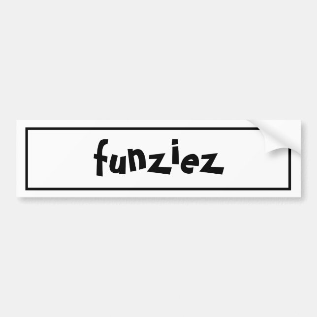 Autocollant De Voiture Expression d'argot "Funziez" (Devant)