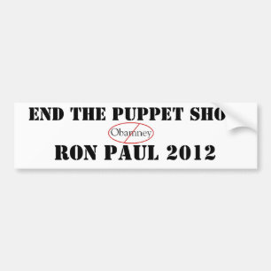 Autocollant De Voiture EXTRÉMITÉ de Ron Paul 'la MARIONNETTE SHOW