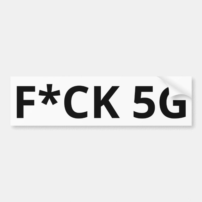 AUTOCOLLANT DE VOITURE F*CK 5G (Devant)