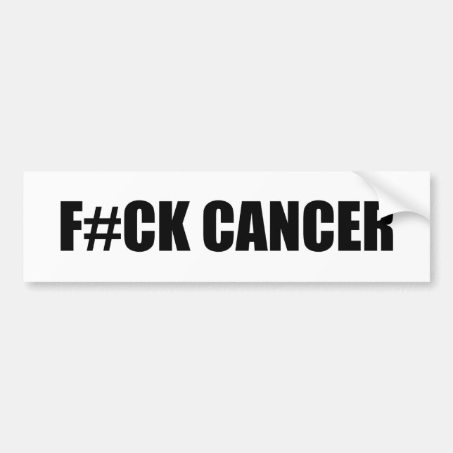 AUTOCOLLANT DE VOITURE F#CK CANCER (Devant)