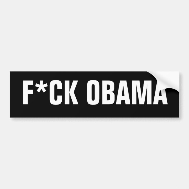 AUTOCOLLANT DE VOITURE F*CK OBAMA (Devant)