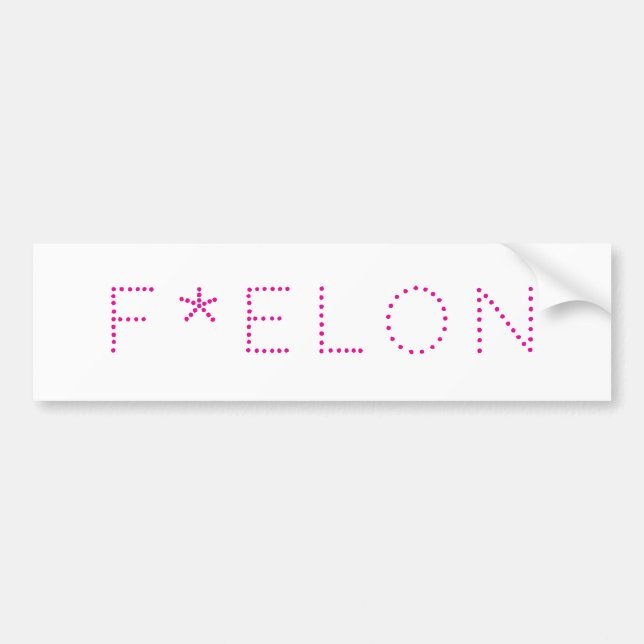 AUTOCOLLANT DE VOITURE F * ELON! (Devant)