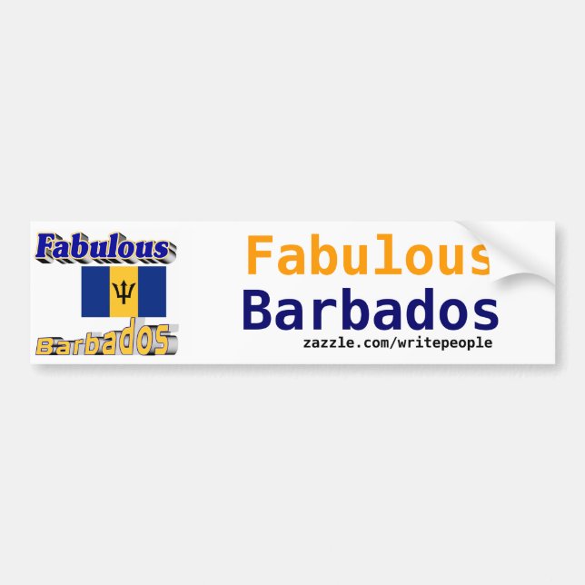 Autocollant De Voiture fabulous barbados (Devant)