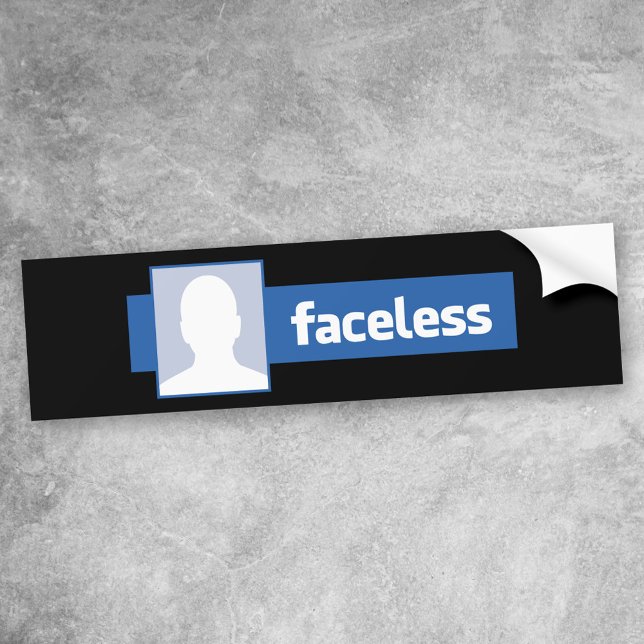 Autocollant De Voiture Faceless - Photo de profil anonyme (Homme) (Créateur téléchargé)