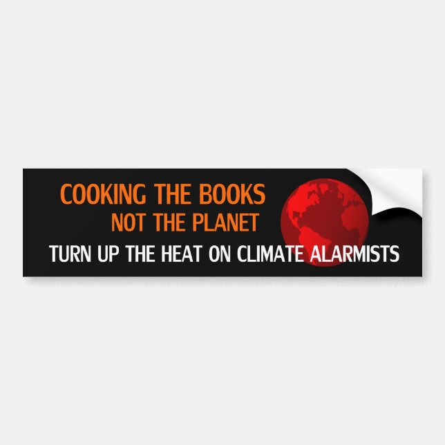 Autocollant De Voiture Faisant cuire les livres, pas la planète (Devant)