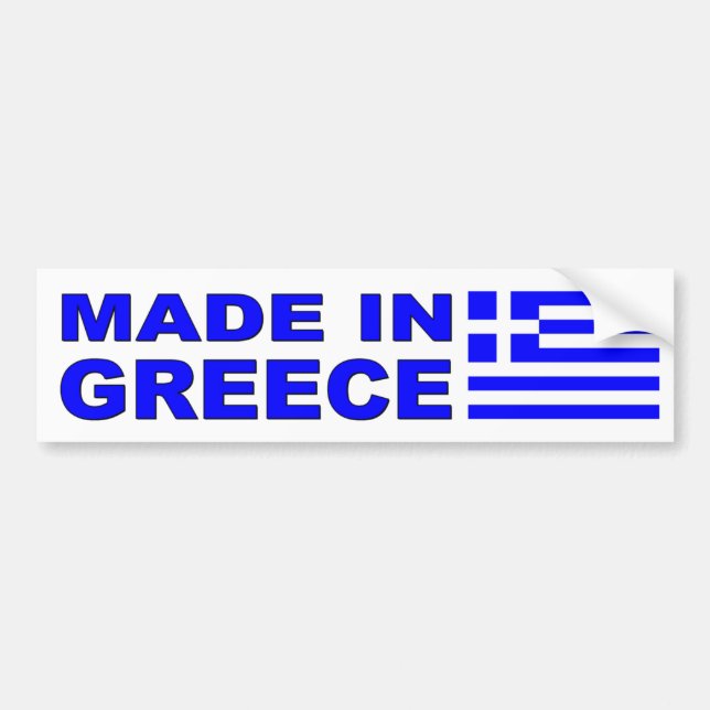 Autocollant De Voiture Fait dans le décalque de voiture de la Grèce avec (Devant)
