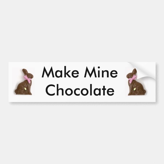 Autocollant De Voiture Faites à les miens le chocolat (Devant)