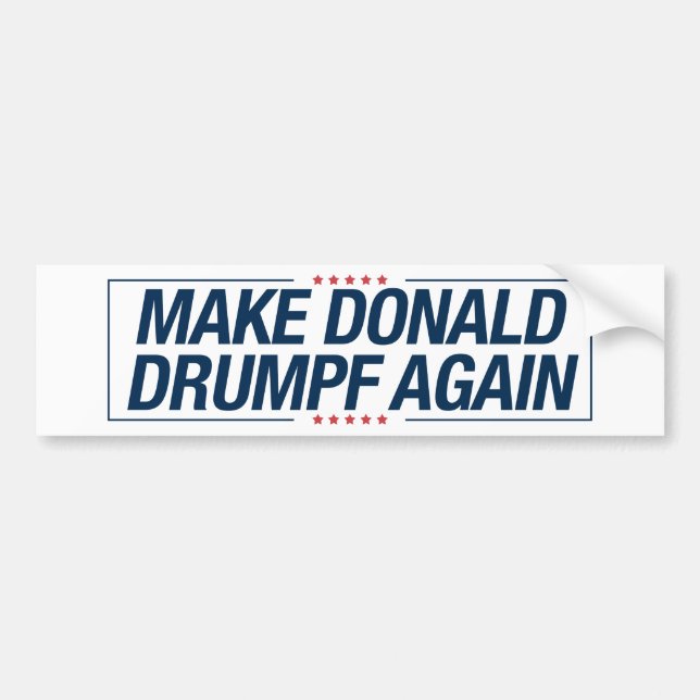 Autocollant De Voiture Faites Donald Drumpf encore (Devant)