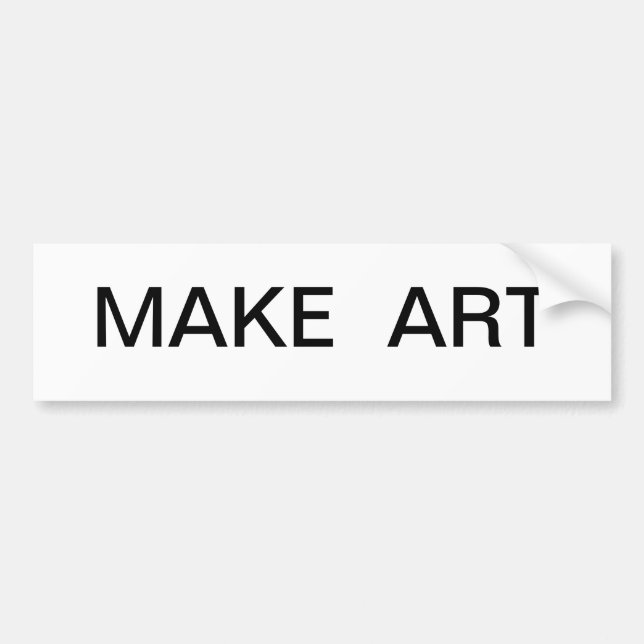 Autocollant De Voiture Faites l'art (Devant)
