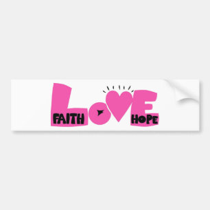 AUTOCOLLANT DE VOITURE FAITHHOPELOVE