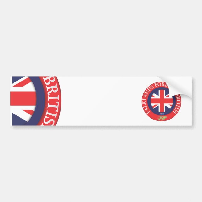 Autocollant De Voiture Falklands Forever British (Devant)