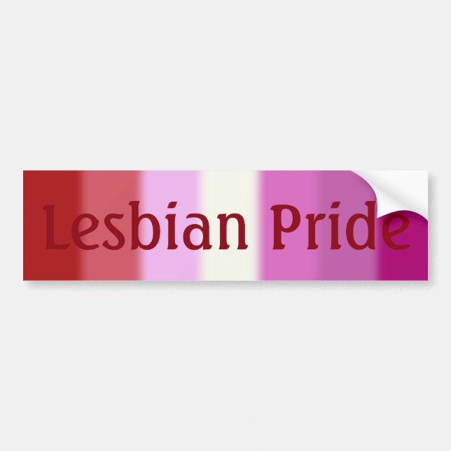 Autocollant De Voiture Falln Lesbian Pride Indicateur Version 2 (Texte) (Devant)