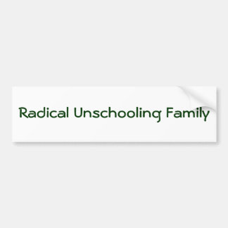 Autocollant De Voiture Famille radicale d'Unschooling