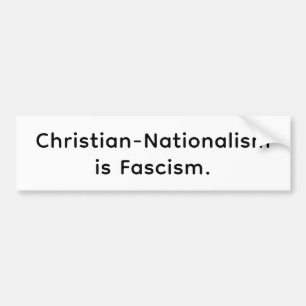 Autocollant De Voiture Fascisme du nationalisme chrétien Hankamer Artjunk