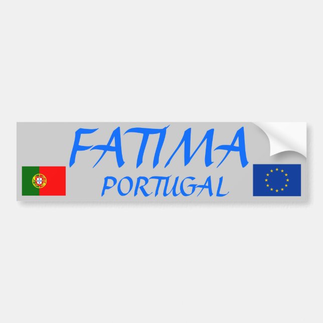 Autocollant De Voiture Fatima, adhésif pour pare-chocs du Portugal (Devant)
