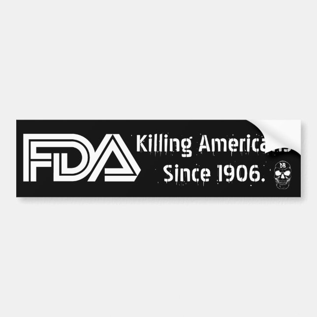 Autocollant De Voiture FDA mauvais (noir) (Devant)