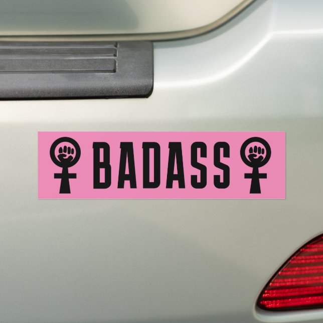 Autocollant De Voiture Feministe de Badass (En voiture)