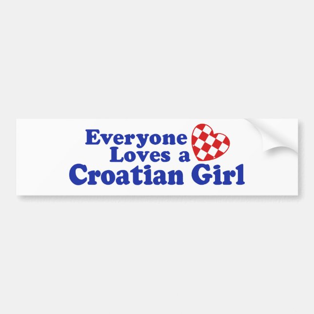 Autocollant De Voiture Femme croate (Devant)