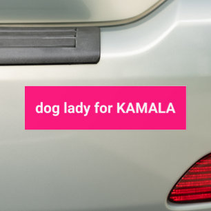 Autocollant De Voiture Femme de chien pour Kamala minimaliste drôle rose