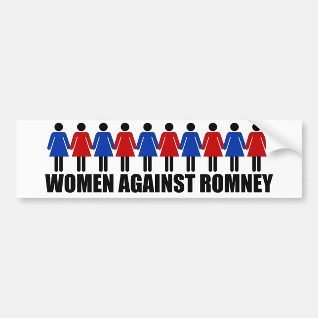 Autocollant De Voiture Femmes contre Romney (Devant)