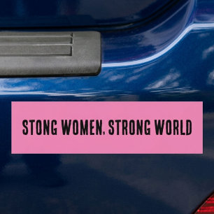 Autocollant De Voiture Femmes fortes, monde fort, Féministe