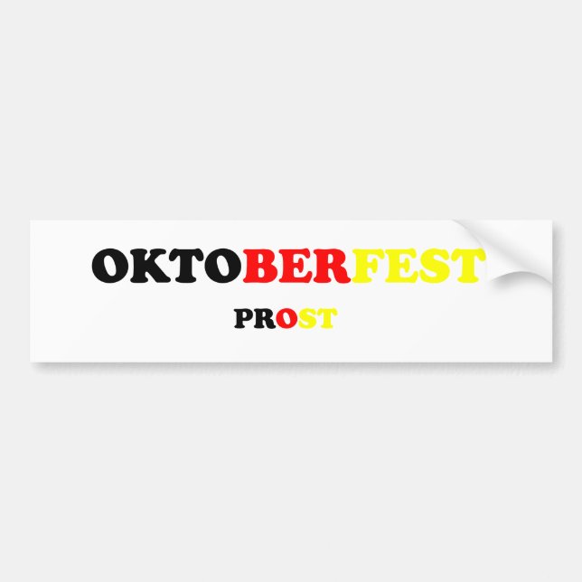 Autocollant De Voiture Fest Prost d'Oktober (Devant)