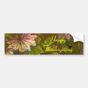 Autocollant De Voiture Feuille d'automne : Thanksgiving - adhésif pour