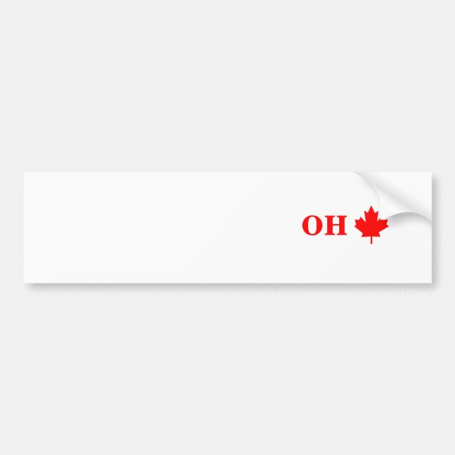 Autocollant De Voiture feuille d'érable du Canada, OH (Devant)