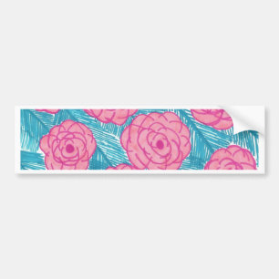 Autocollant De Voiture Feuilles et fleurs de palmiers tropicaux