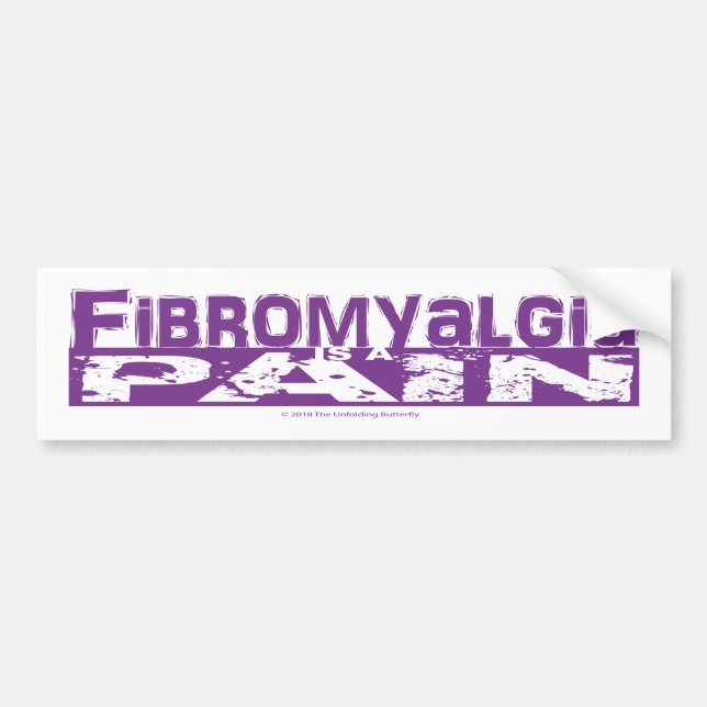 Autocollant De Voiture Fibromyalgie est un Sticker pour pare-douleur (Devant)