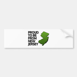 Autocollant De Voiture Fier d'être du New Jersey