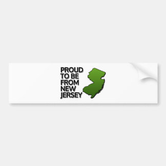 Autocollant De Voiture Fier d'être du New Jersey