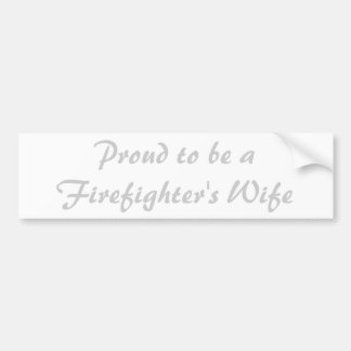 Autocollant De Voiture Fier d'être l'épouse d'un sapeur-pompier