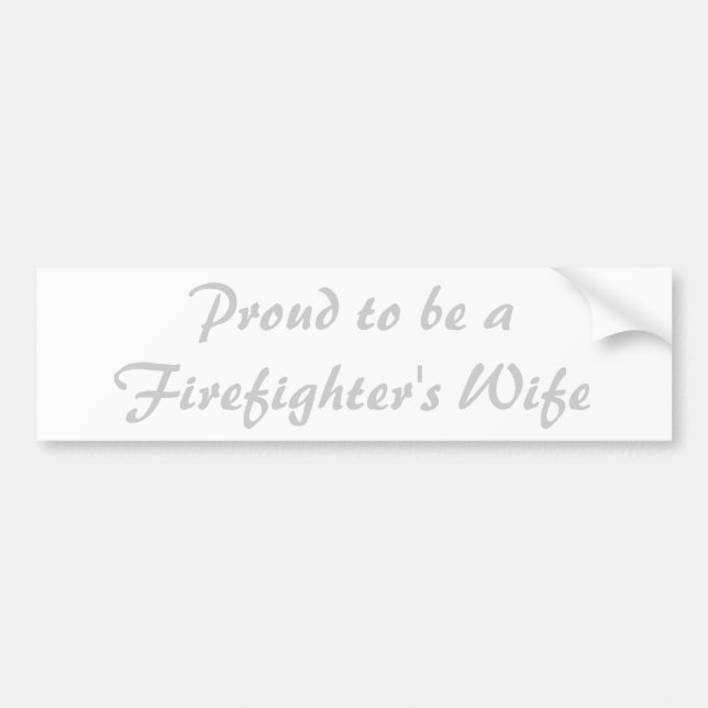 Autocollant De Voiture Fier d'être l'épouse d'un sapeur-pompier (Devant)