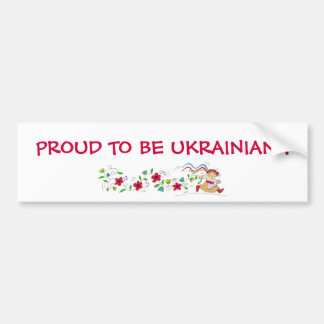 AUTOCOLLANT DE VOITURE FIER D'ÊTRE UKRAINIEN !
