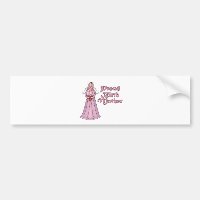 Autocollant De Voiture Fier Naissance Mère Angel Design (Devant)