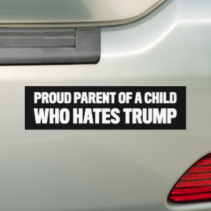 Autocollant De Voiture Fier parent d'un enfant qui déteste Trump