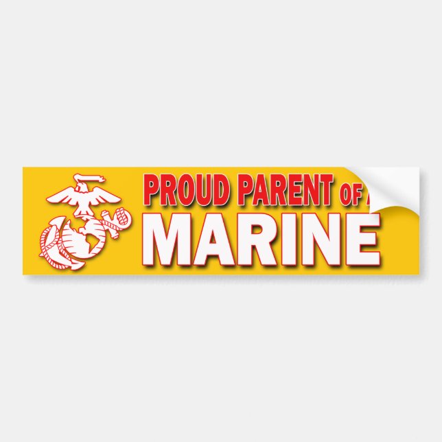 Autocollant De Voiture Fier parent d'un Sticker de pare-chocs marin (Devant)