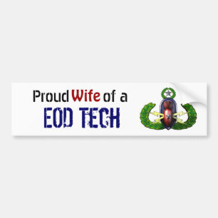 Autocollant De Voiture Fier, technologie d'EOD, épouse d'EOD