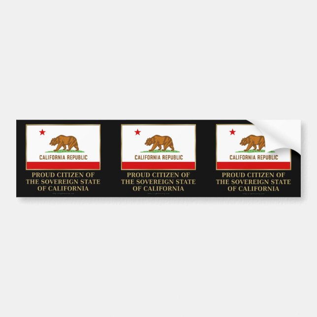 Autocollant De Voiture Fière citoyenne de Californie (Devant)