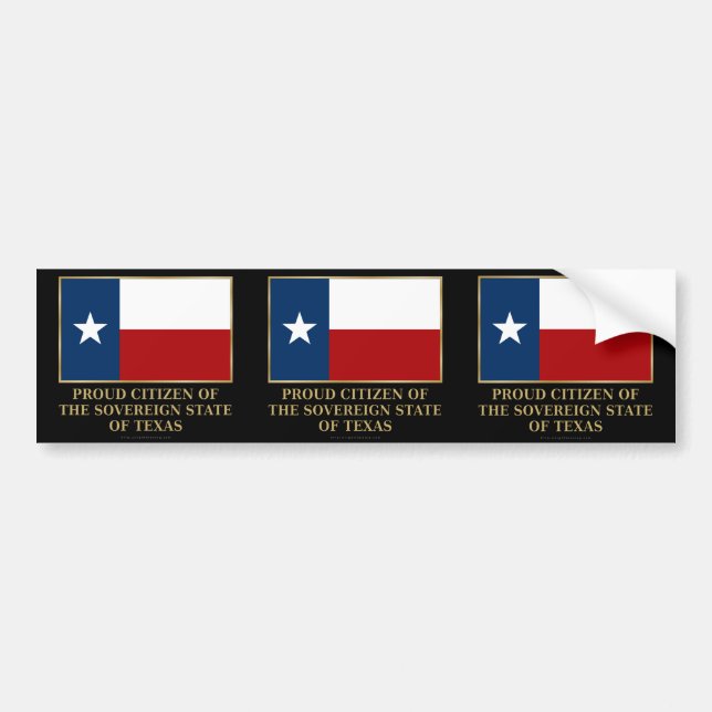 Autocollant De Voiture Fière citoyenne du Texas (Devant)