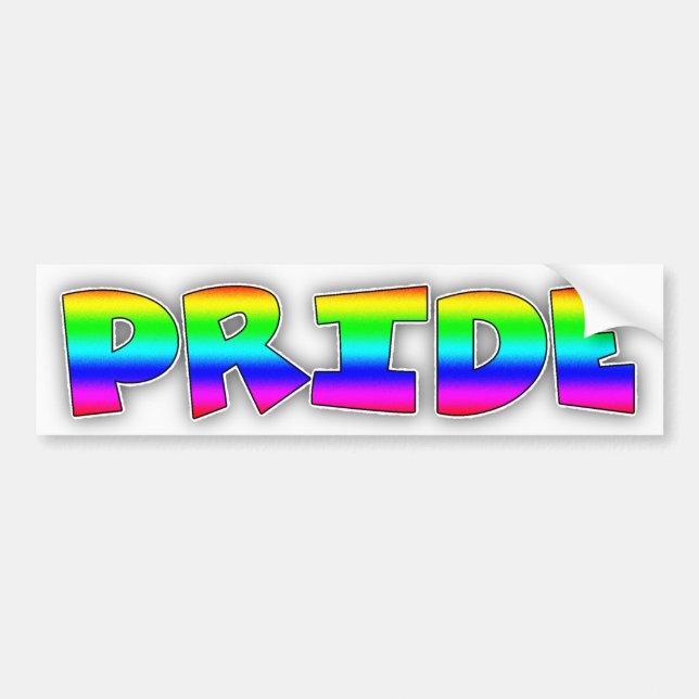Autocollant De Voiture Fière d'être gay Pride Sticker Arc-en-ciel (Devant)