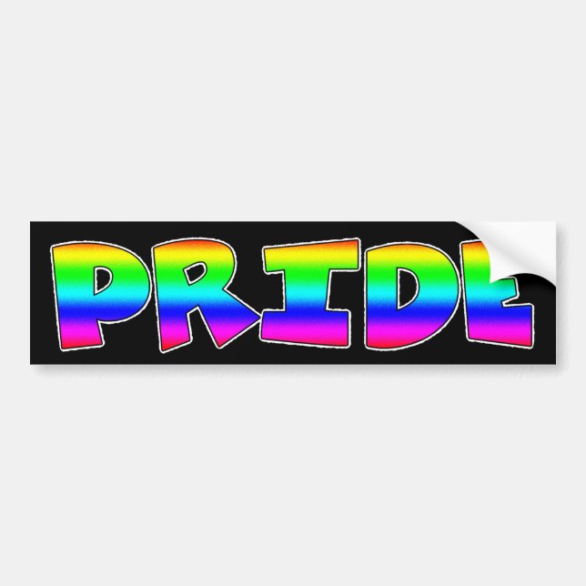 Autocollant De Voiture Fière d'être gay Pride Sticker Arc-en-ciel (Devant)